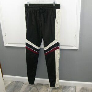 Pacsun Men's Black/White Cotton/Nylon Joggers Size Medium